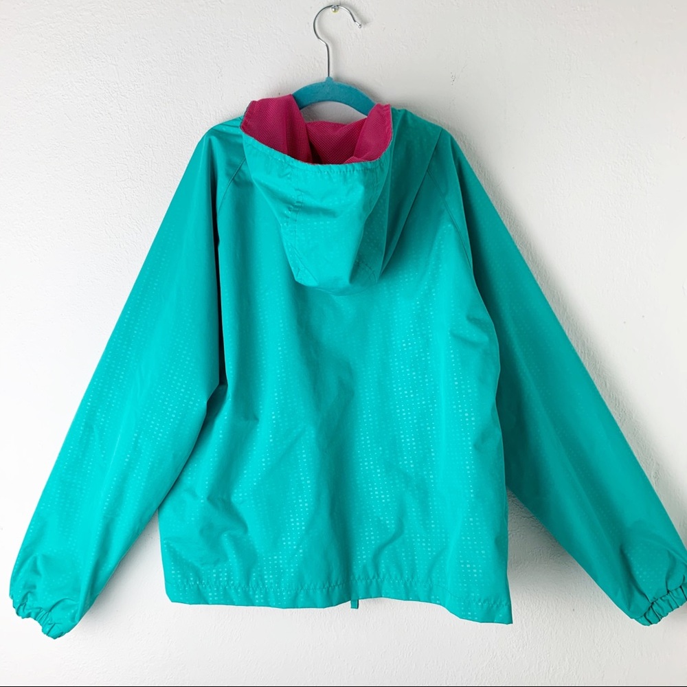 Girls Rain Jacket Wind Breaker Hood Zip Front - Picture 2 of 7
